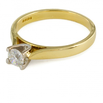 18ct gold Diamond 0.33cts solitaire Ring size N